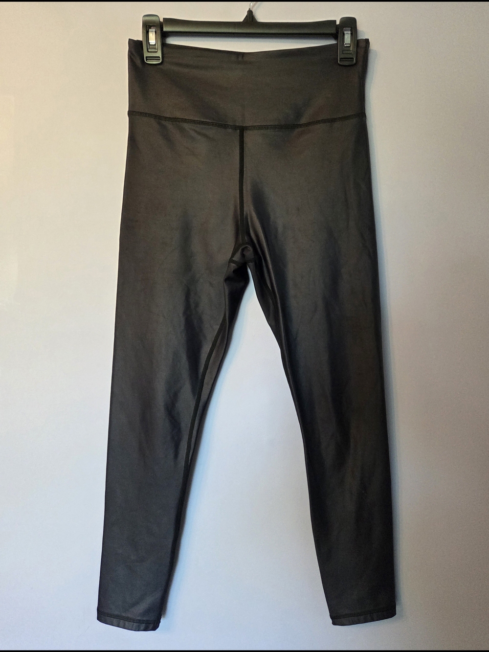Zyia Active Leggings Black Size 8-10 Shiny Metallic